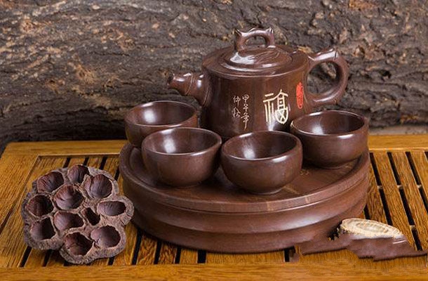 鹤壁市特产-木鱼石茶具相关图片